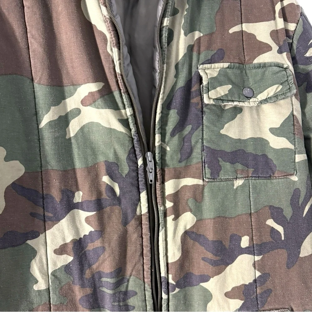 Vintage Black Sheep Camo Insulated Coveralls Jumpsuit Medium Hunting Utility - Picture 4 of 9